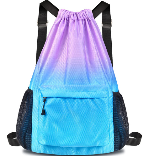 Mochila Impermeable Cordon Bolsa Gimnasio Deportiva Casual +