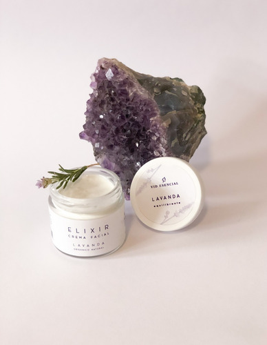 Imagen 3 de 3 de Crema Facial Elixir Lavanda Vid Esencial