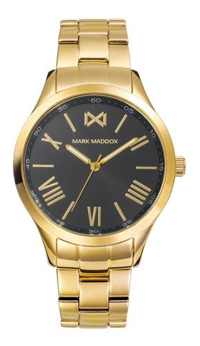 Reloj Mark Maddox Mujer Coleccion De Lujo Color De La Correa Dorado Color Del Bisel Dorado Color Del Fondo Negro