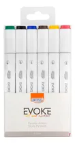 Comprar Marcador Dual Marker Doble Punta Artístico X6 Colores Brw