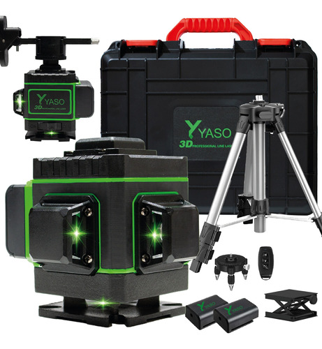 Nivel A Laser Automatico 360° 3d 12 Linhas Verde + Tripe