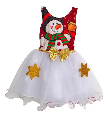 Vestidos de muñeco de nieve para niña sale