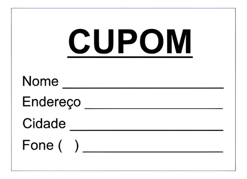 40 Blocos Com 100 Folhas / Fls Cupom Para Sorteio