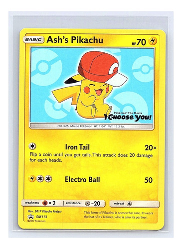 Cartas Pokemon Ash Pikachu Sm113 Promo Smp