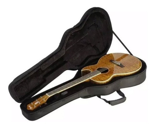 Skb 1skb-sc30 Estuche Case Semirigido Guitarra Acústica Color Negro Diseño Liso