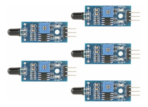 5 Modulo Sensor Llama Infrarrojo Deteccion Incendio Rele