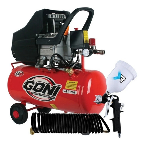 Compresor De Aire Goni 920p 2hp 24l 110psi Pistola+manguera