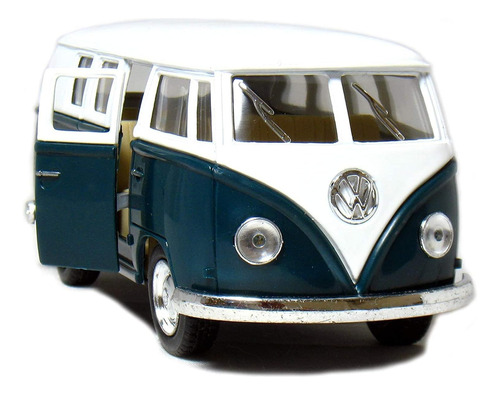 5 Die-cast 1962 Vw Classic Bus 1/32 Scale (green), Pull Back