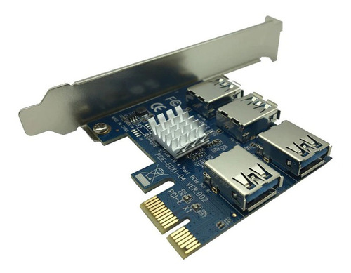 Tarjeta Pci Express 1x Interna Con 4 Puertos Usb 3.0 Mineria