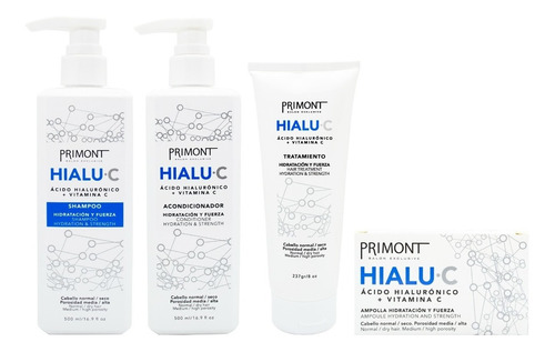 Primont Hialu C Shampoo + Acondicionador Mascara + Ampollas