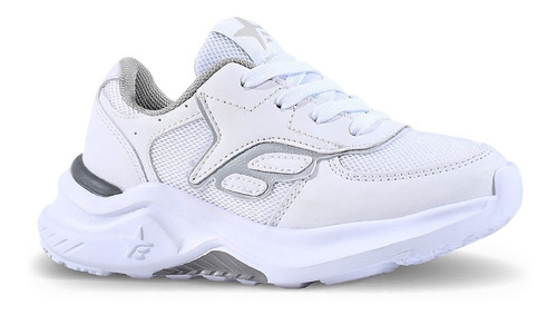 Zapatillas Footy Escolar Princeton Niños Colegial Blanca 