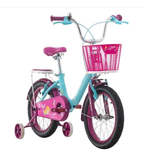 Bicicleta Infantil Gw Siren Rin 16 Niña Auxiliares Canasta