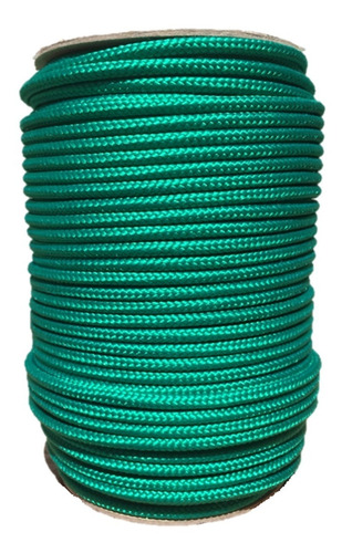 Soga Polipropileno Trenzada 6mm X 100 Metros Con Alma Verde