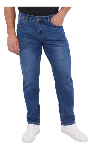Jeans Hombre Straight Fit Clásico Azul Oscuro Corona