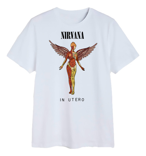 Polera Nirvana In Utero Disco Rock Metal Grunge Algodon 