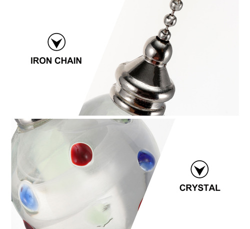 Cadena Colgante Crystal Charm Para Ventilador De Techo, 50 C