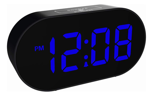 Reloj Despertador Led Digital Con Brillo Ajustable Y Alarma