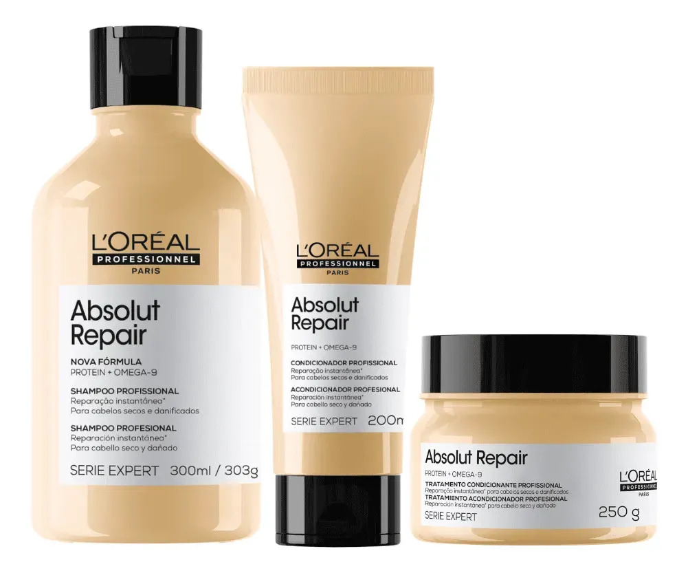Kit Absolut Repair Loreal Gold Quinoa Profissional
