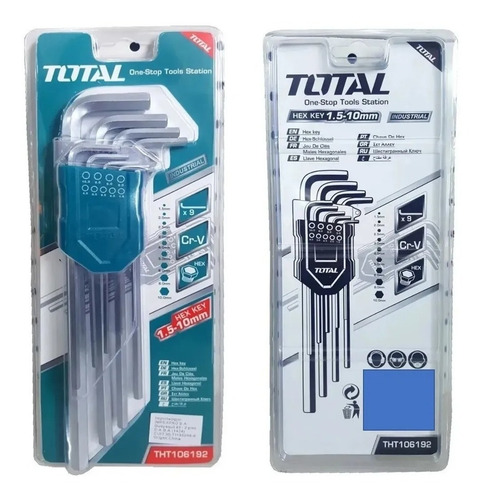 Juego Llaves Allen Torx T10 A T15 Total 9 Pz Industrial