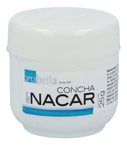 Crema Con Concha Nacar Tarro Con 25 G