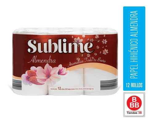 Higiénico Sublime Almendra, 12 Rollos