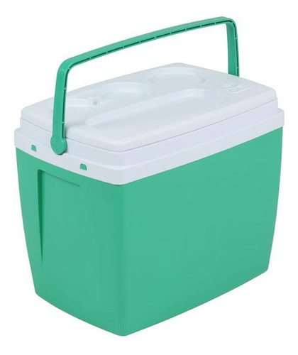 Caixa Térmica Cooler Com Alça Porta Copos 18l Hortelã Belfix