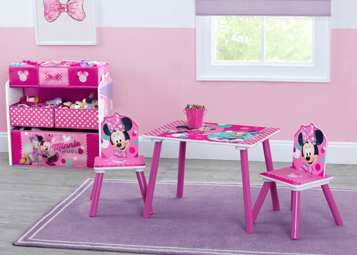Mesa Y Sillas Minnie Mouse Juguetero Delta Envio Gratis Msi