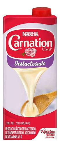 Lácteo Nestlé Carnation Clavel Deslactosado 685 Ml 6 Pzas