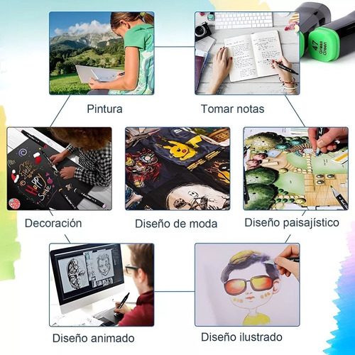 Marcadores X120 A Base De Alcohol Punta Doble Set De Arte