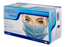 Comprar Cubrebocas Ambiderm Plisado Tricapa Azul Caja 50 Pz