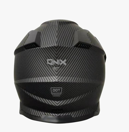Imagen 6 de 7 de Casco Motocross Negro Kov Onix Tipo Fibra De Carbono Ktm Dm Color Negro Tamaño Del Casco L