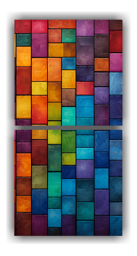 60x30cm Cuadros Abstractos Enigmáticos Colores Diferentes