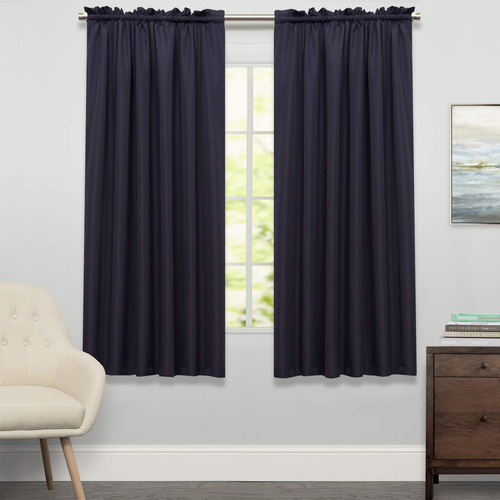 Panel Para Cortinas De Ventana 160 O 213 Cm Color Azul