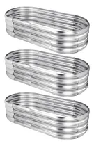 Comprar Juego De 3 Camas De Jardín Elevadas Galvanizadas De 4 X 2 X 