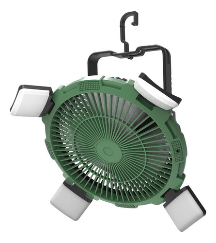 Ventilador De Camping Con Linterna Led, Luces Led, Lámpara