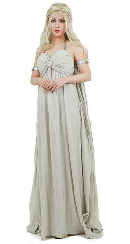 Vestido Reina Medieval Gris Para Cosplay