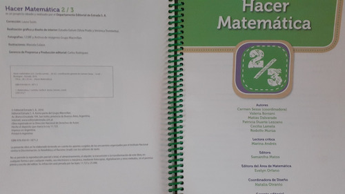 Hacer Matematica 2/3 Sessa Y Otros Estrada