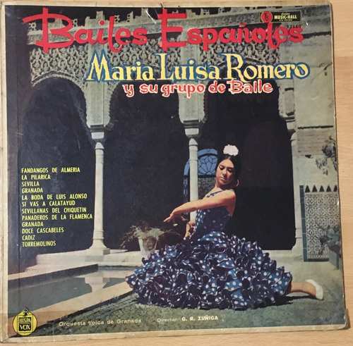 Vinilo Maria Luisa Romero Bailes Españoles Vinilo Lp