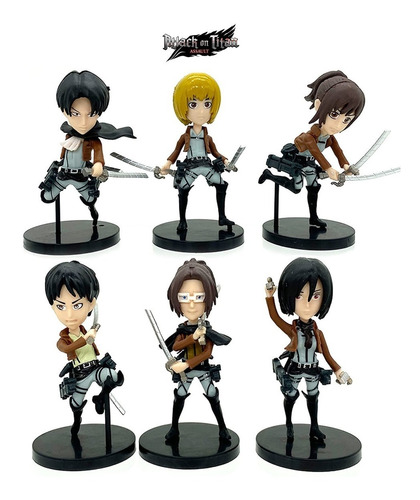 Figuras De Accion Attack Of Titan Lote/set 6 Unids Juguetes