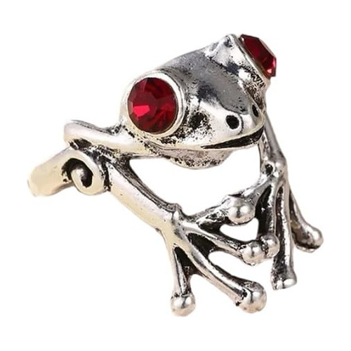 Anillo Rana Sapo, Ojos Rojos, Dedos Largos, Mujer, Moda