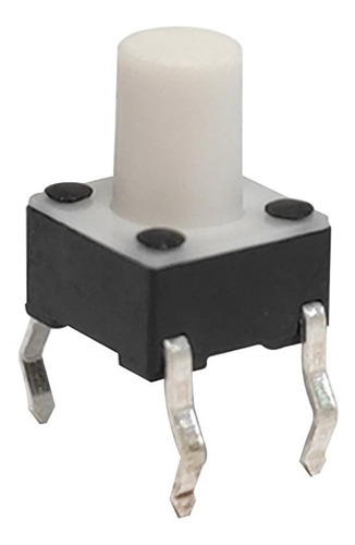 Tact Switch 4 Patas 6 X 6mm X 8mm Pack X 5 Unidades