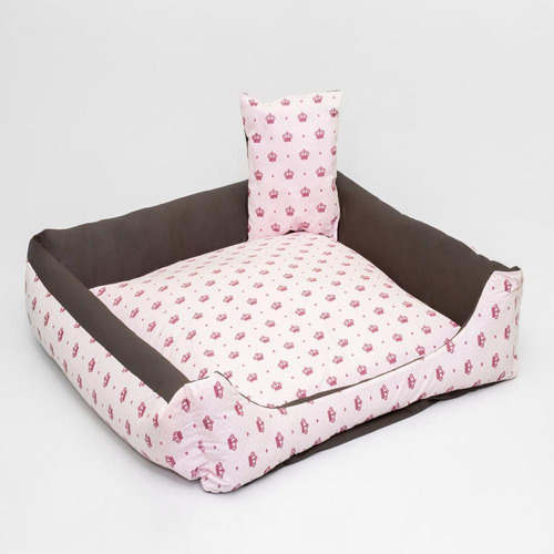 Cama Pet Luxo Impermeavel Extra Grande Realeza Rosa