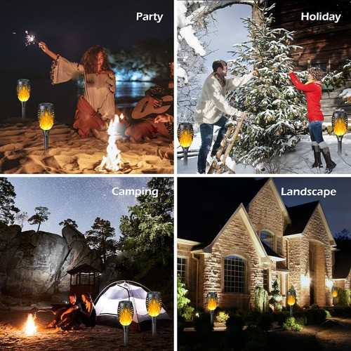 Reegold Luces Solares De Llama Para Exterioresantorchas Led