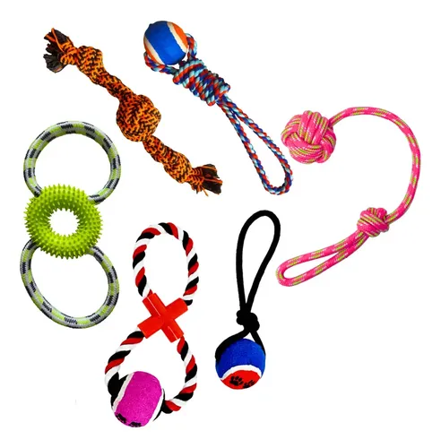 Kit 5 Cordas Brinquedos Mordedores Puxador P/ Cachorro