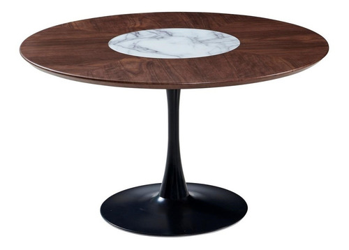 Mesa De Comedor Redondo Alisa Nogal Këssa Muebles