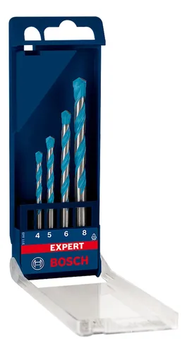 Set Mecha Widia Multiconstruccion Bosch 4 Pz - 4 5 6 8 Mm