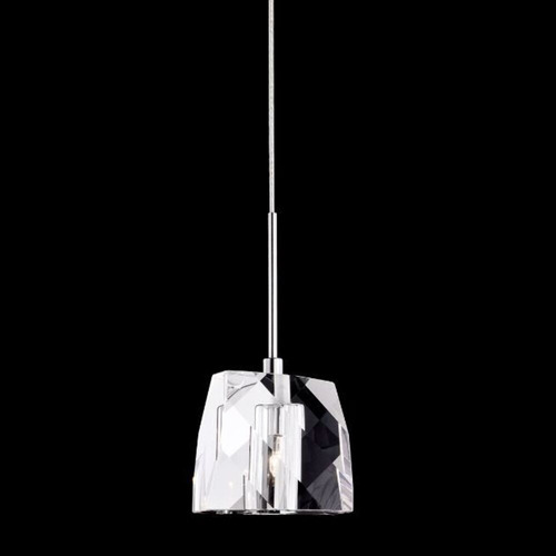 Luminaria Colgante Cromo/cristal 1x40w. Diamante * Ha. Lumi 