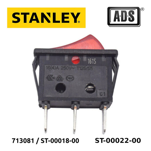 Switch De Alimentación Power 2p Rojo Stanley