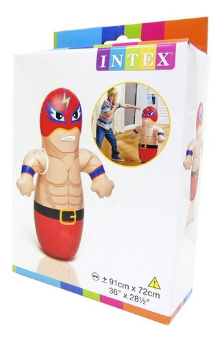 Muñeco Inflable Punching Bag Boxeador 91 X 51cm Intex