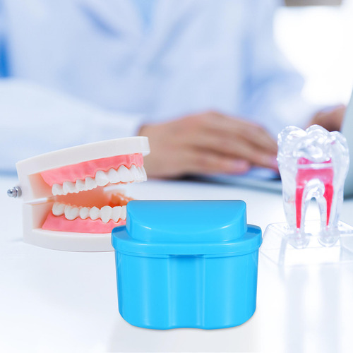 Caja De Dentaduras Postizas, 3 Unidades, Protector Bucal
